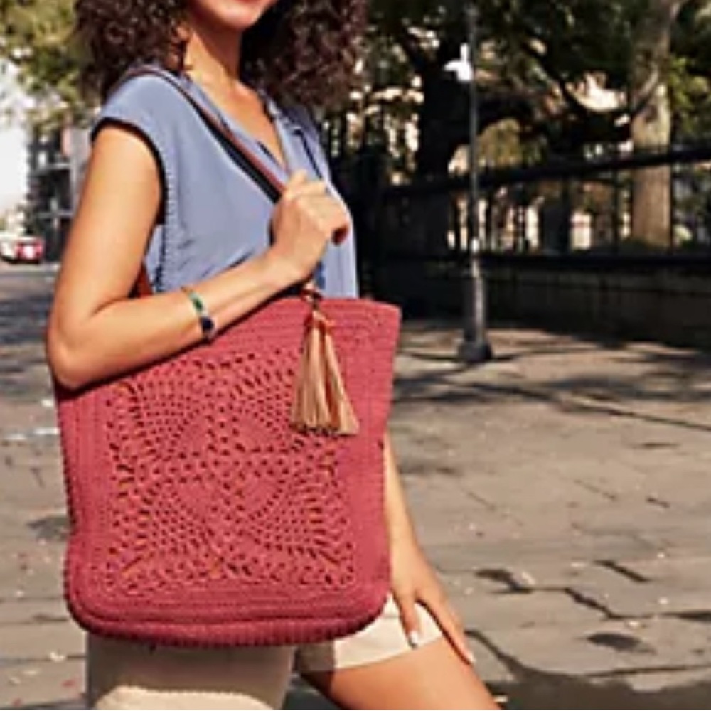 Patricia Nash Crochet Naomi Butterfly Tote - Picture 7 of 7